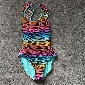 SO Kids Swim One Piece - Multicolor Zebra Print